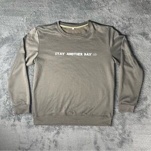 Stay Another Day Gray Sweater